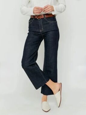 Oliver Logan Aberdeen High Rise Ankle Crop Jeans in Timbers Size 28